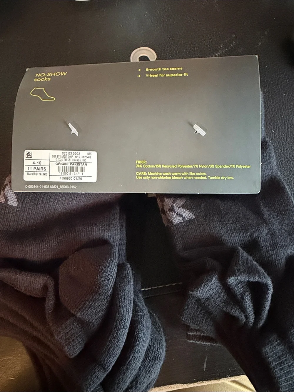 all in motion Black No-Show Athletic Socks - 10 Pack